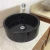 Import Natural Stone Sink Black Marble Round Wash Basin from China