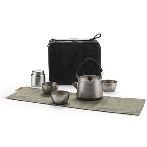 Naturehike outdoor camping portable teawear titanium tea set