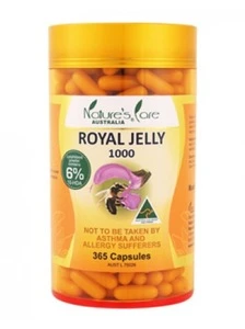 Natures Care Royal Jelly 1000mg 6% 10-HDA (bee health dietary supplement)