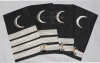 Navy and Mariner Crew Epaulettes | Marine Uniform Epaulettes with Embroidered Cresent Silver French Braids