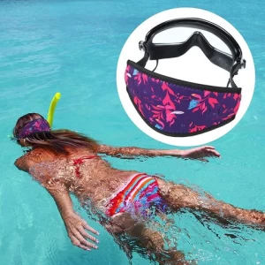 Neoprene Mask Straps Cover Diving Mask Straps Dive Hair Protector Wrap Dive Snorkel Water Sports Masks with Printed of Marine
