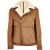 Import New Arrival Fashion Men Clothing Light Brown Borg Collar Biker Jacket With Suede Fabric from China