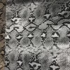 New arrival snake skin pattern with Irregular shape horizontal lines arrangement embossed printed and foiled pu leather