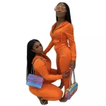 New breathable womens long-sleeved sweatshirt with zipper jogging pants 2-piece sportswear suit track suit