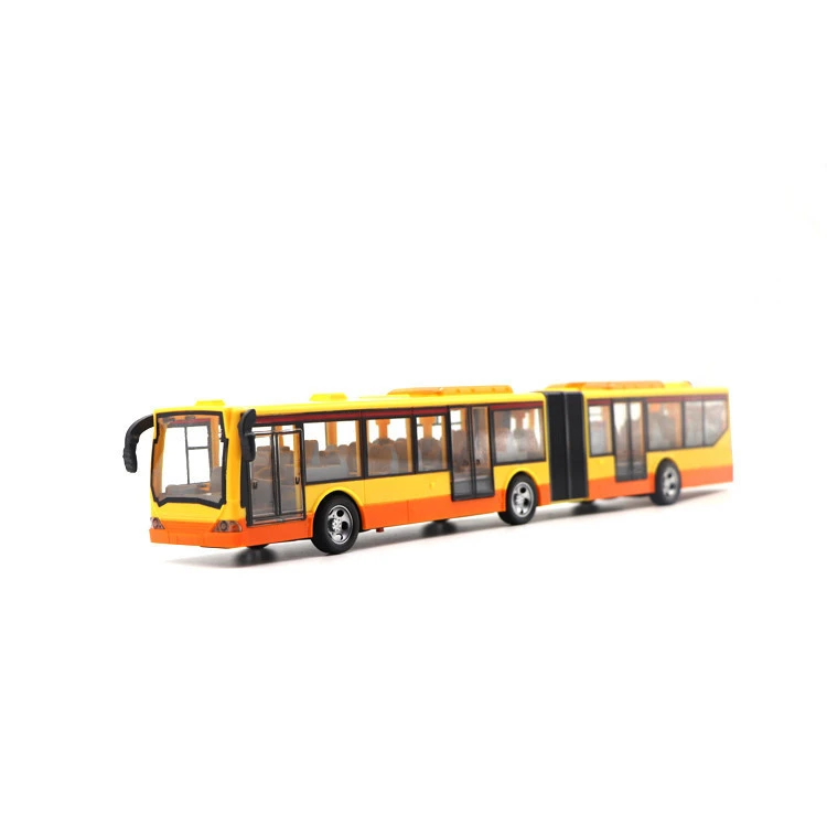 New cartoon plastic educational school plastic rc bus toy children&#x27;s gifts remote control light city bus toys