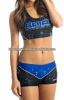 New Custom dye sublimated cheerleader sports bra and spandex shorts