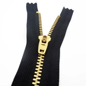 new design high quality polished teeth metal zipper for shoes