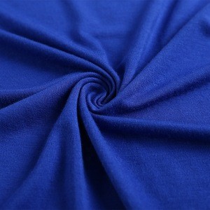 New design rayol blue 95 bamboo 5 spandex jersey fabric for t-shirt