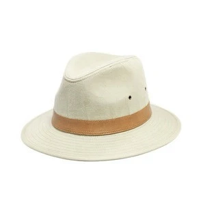 New High Quality Flat Brim Custom Logo Cowboy Hat for Men