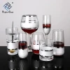 New Hot Barware Colored Gold Silver Etched Wine Glasses