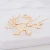 Import new korea styles hot sale 24k gold plated 35*39mm tree fork shaped pendant&charms from China