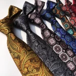 New Men's Floral Paisley Silk Jacquard Woven Tie Necktie