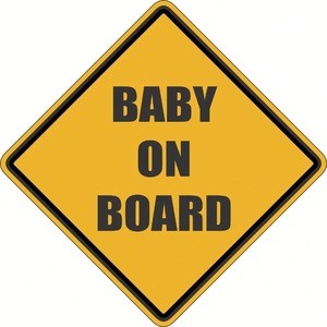New model UV Protected Customized baby on board sticker,Screen Printing car sticker,Removable car window sticker ---DH20111
