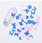 New Products Colorful 3D Glitter Butterfly Nail  Art Glitter for  Nail Art Decoration