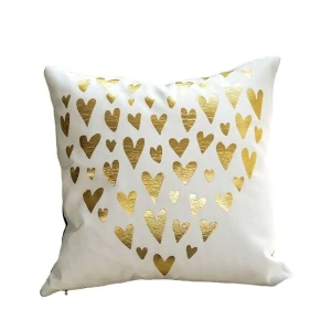 New style living room gold stamping cushion super soft printed pillow case