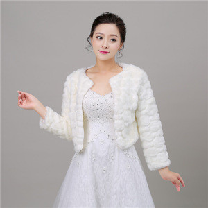 New Winter Season Faux Fur Wedding Wrap Bolero Jackets Bridal Coat Cape Cloak Shawls Scarves In Stock Campera Mujer