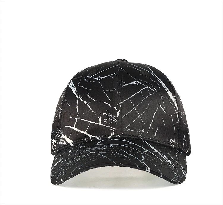 Newest style black white 3d digital printing baseball cap sport cap