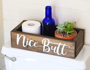 Nice Butt Bathroom Decor Box - Toilet Paper Holder - Farmhouse Rustic