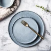 Nordic reactive glaze ceramic dinnerware set dinner plate salad plate dishes ceramic coupe shape tableware set