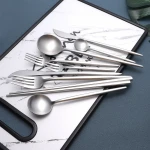 Nordic spoon stainless steel oem gold sliver flatware sets dinner set dinnerware  best price restaurant spoons forks and knives
