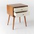 Import Nordic Style 2 Drawers Wooden Bedside Table/Nightstand with Wooden Leg from China