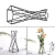 Import Nordic Style Air Plant Holder Metal Flower Pot Stand Geometric Iron Indoor Plant Stand Wedding Decoration Flower Stand from China