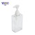 Import OEM 200ml 300ml 500ml Transparent Cosmetic Packaging Square Custom Plastic Shampoo Bottle from China