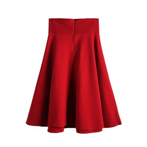 OEM Service Custom New Style Girl High Waist Stretch A Line Skirt Plus Size Dress Skirts