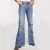 Import OEM service high quality women boot cut denim flare pants from China