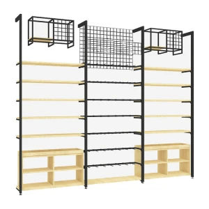 oem/odm Cabinet relies on the wall to act the role ofing shop high ark boutique clothing stationery shop display rack