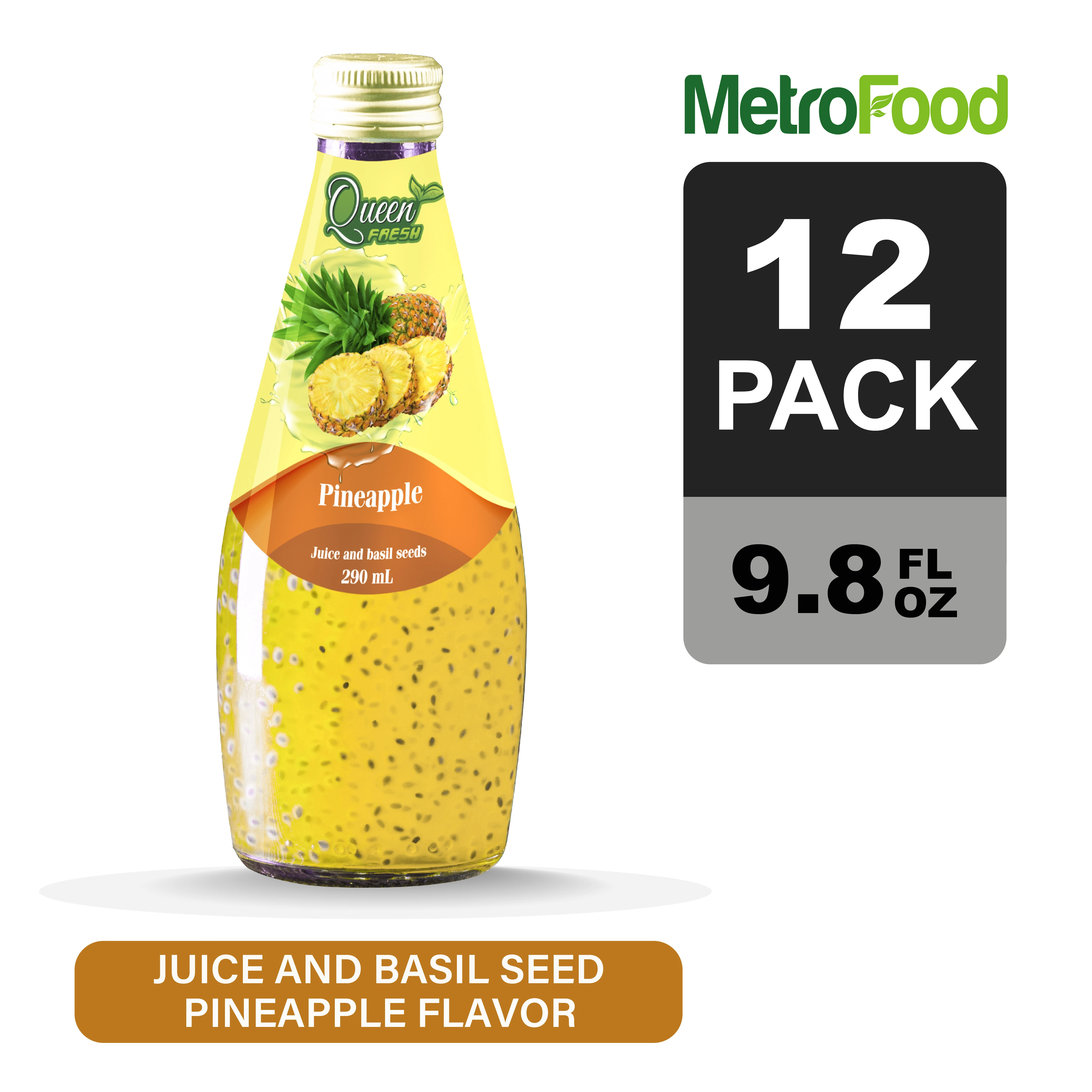 OEM/ODM/Private Label - 290ml High Quality Basil Seed Drink from Vietnam - Pineapple Flavor