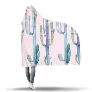 Office &amp; School Supplies Free Sample Cotton Baby Hooded Blanket Ocean And Cactus Designs