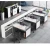 Import Office desk simple and modern workstation with cabinet staff desk 2 people front and rear 4/6 staff desk and chair combination from China