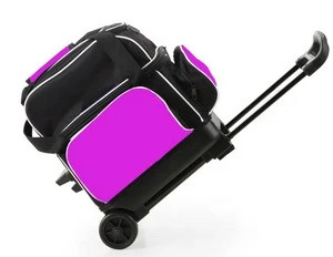 One-ball golf bowling bag with wheels