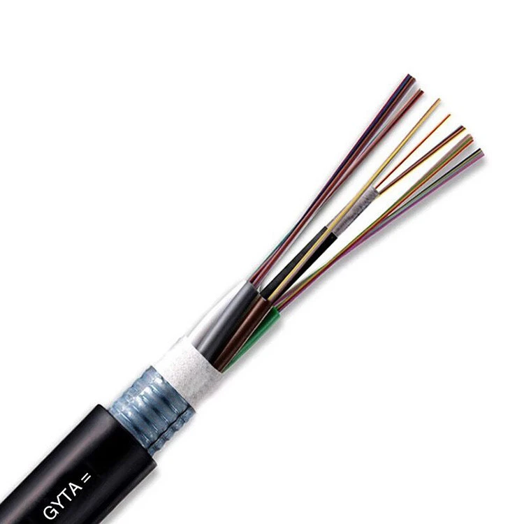 Outdoor Optical Cable Communication 4 Core GYTA Single Mode Armoured G652D Lightning Protection Fiber Optic Cable