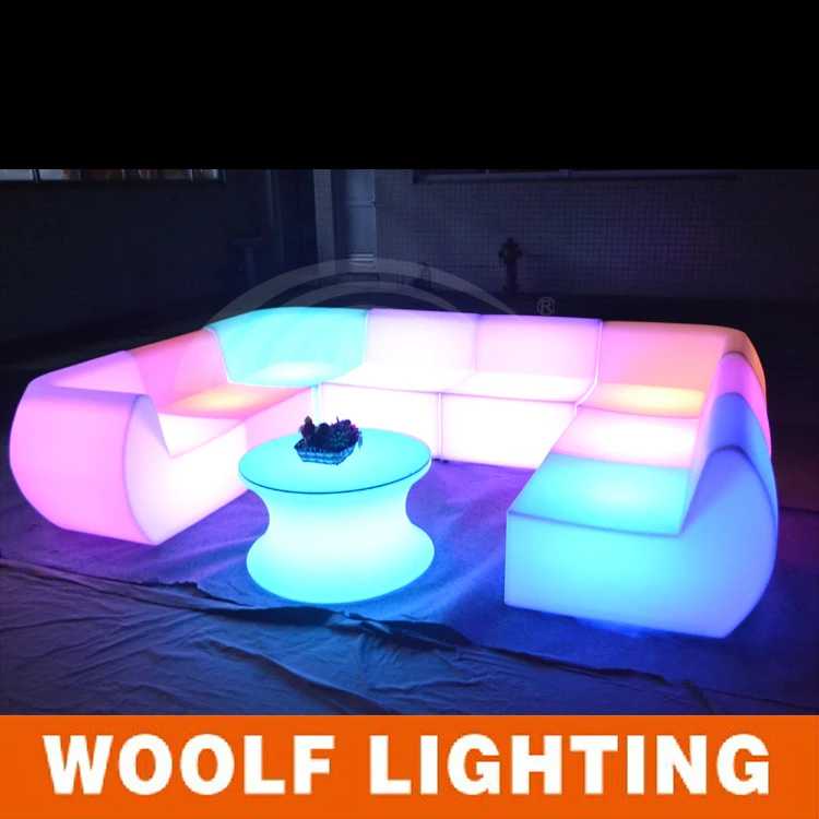 Outdoor Rechargeable LED Modern Leisure Illuminated Patio Furniture