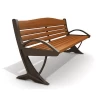 park modern decorative outdoor street furniture long wood wpc benches with back