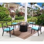 patio heater outdoor garden round fire pit table with tempered glass guard