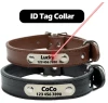 Personalized Dog Collar Puppy Cat PU Leather Collar