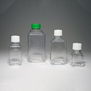 PET laboratory sterile sample bottle with HDPE screw cap