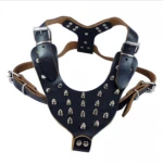 Pet Supplies Plus Cheap Squeaky Black Cool Rivets Medium Sized Dog Harness