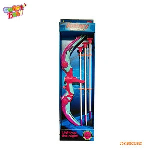 Pink sport play shooting toy light-up bow arrow archery toy