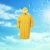 Import PL03 Outdoor yellow waterproof pvc/polyester/pvc long raincoat from China