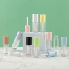 plastic ottle lip gloss 6ml colorful plastic lip balm container tube lipstick lip gloss tubes with custom packaging