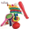Plastic sportswear game child sport toy set with knapsack