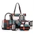 Import Popular 2020 Luxury criss-cross printing ladies 6 pcs handbag set the most popular design from China