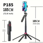 Portable camera tripod with wireless remote control and 360 degrees rotation for video recording and live streaming