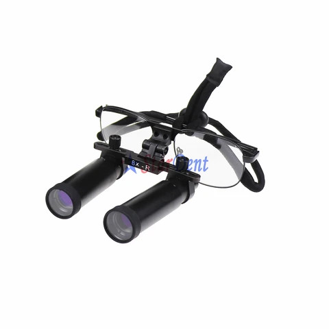 Portable Loupes of Dental LAB Binocular Surgical Loupes Frames 8X Magnifying Glass Dental Loupes Glasses Without LED Light