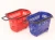 Import Portable supermarket plastic basket shop baskets and storage supermarket basket with wheels from China