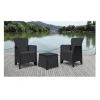 PP injection plastic sofa sets 3pcs rattan pattern Garden Patio Furniture